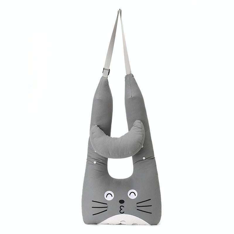 8146 Cartoon Adjustable Car Children Sleep Safety Belt U-shaped Neck Pillow(Gray Totoro)