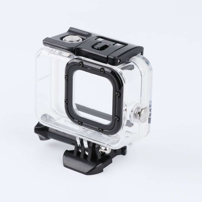 For GoPro HERO8 Black 45m Waterproof Housing Protective Case with Buckle Basic Mount & Screw (Tra...