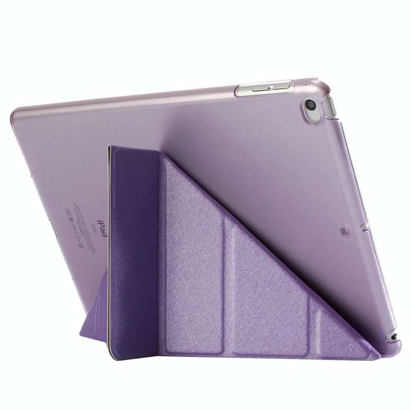 For iPad 9.7 (2018) & iPad 9.7 (2017) & iPad Air Silk Texture Horizontal Deformation Flip Leather...