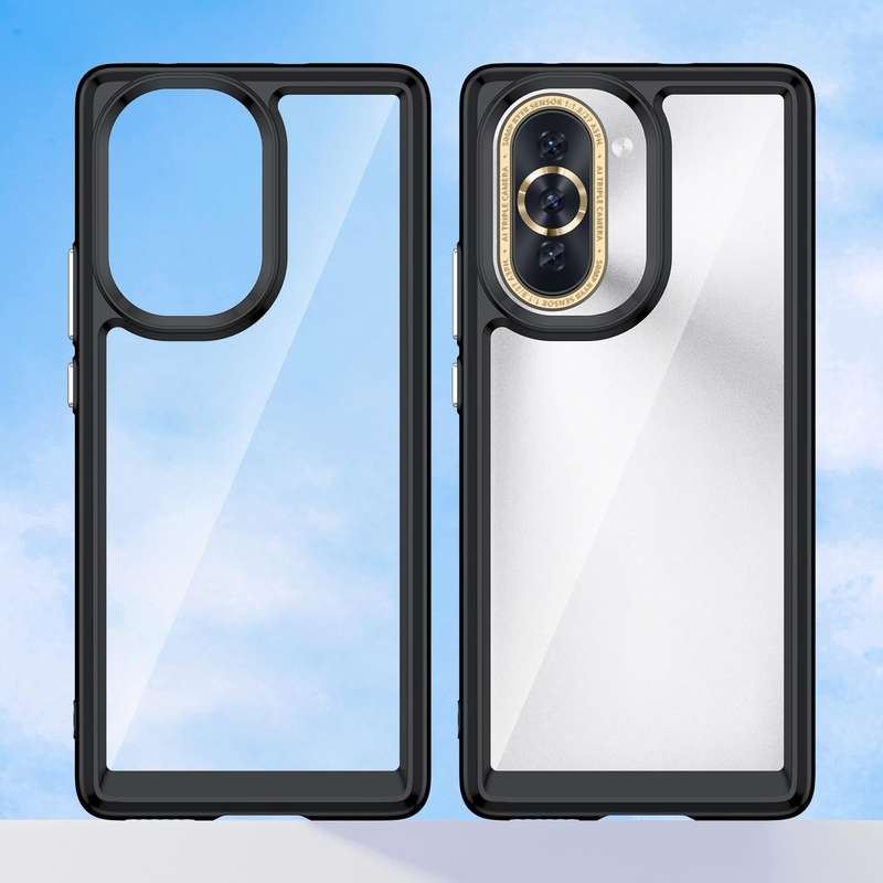 For Huawei nova 10 Colorful Series Acrylic + TPU Phone Case(Black)