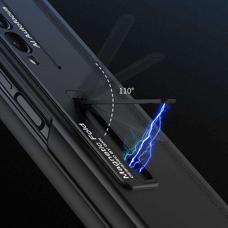 For Samsung Galaxy Z Fold3 5G GKK Integrated Magnetic Full Coverage Phone Flip Case with Pen Box(...