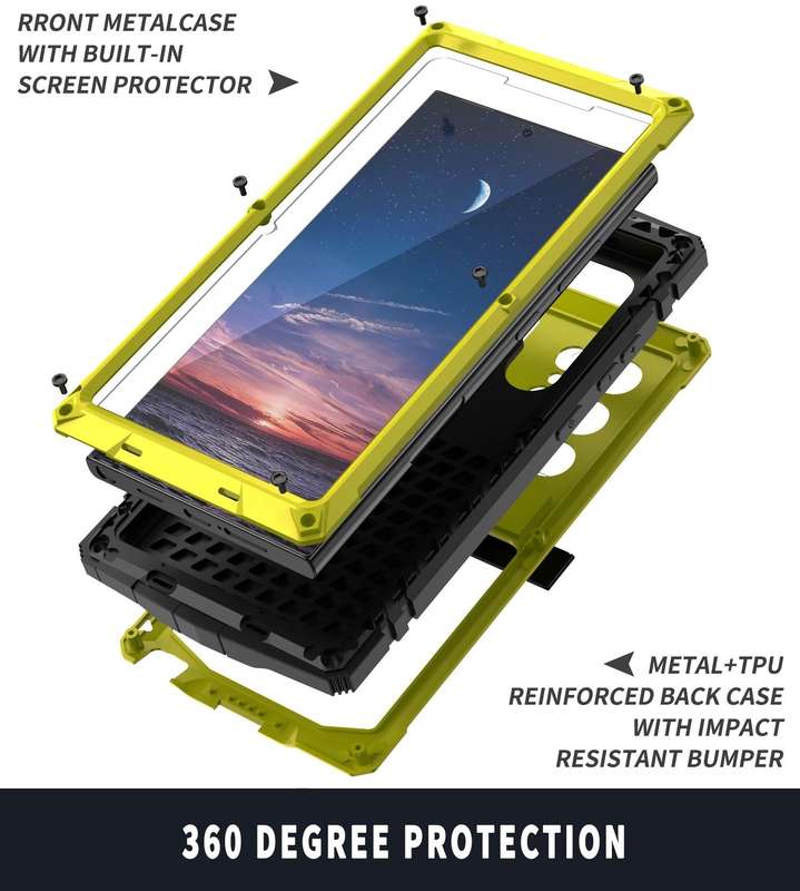 For Samsung Galaxy S24 Ultra 5G R-JUST Life Waterproof Dustproof Shockproof Phone Case(Yellow)