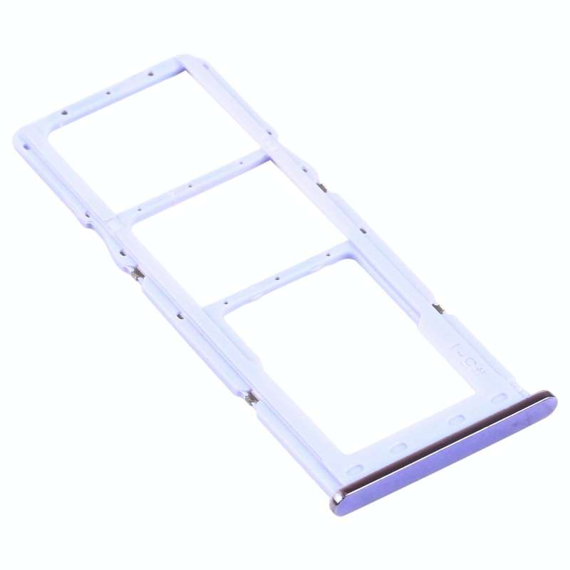 For Samsung Galaxy A32 SM-A325 SIM Card Tray + SIM Card Tray + Micro SD Card Tray (Purple)