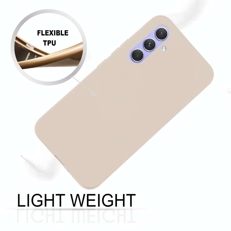 For Samsung Galaxy A54 5G GOOSPERY SOFT FEELING Liquid TPU Soft Phone Case (Apricot)