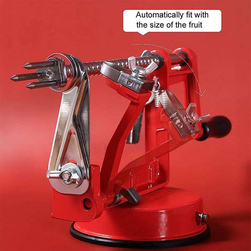 3 in 1 Multi-functional Fruit Peeling Slicing Stoning Peeler Machine(Red)
