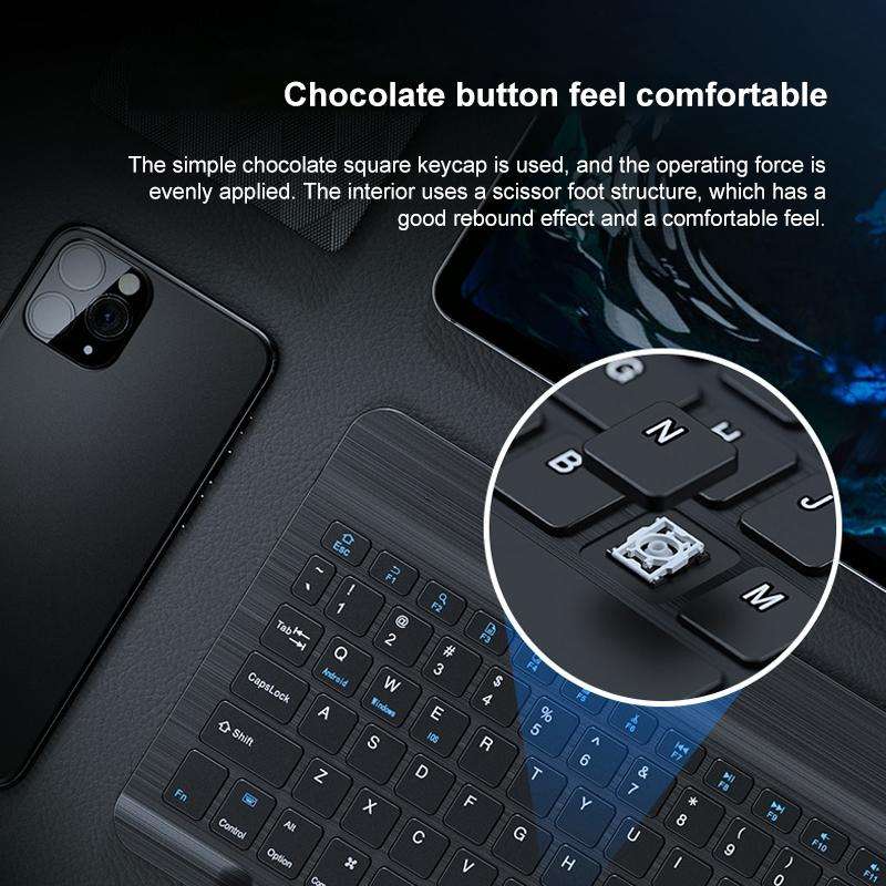 YS-001 9.7-10.1 Inch Tablets Phones Universal Mini Wireless Bluetooth Keyboard, Style:with Blueto...