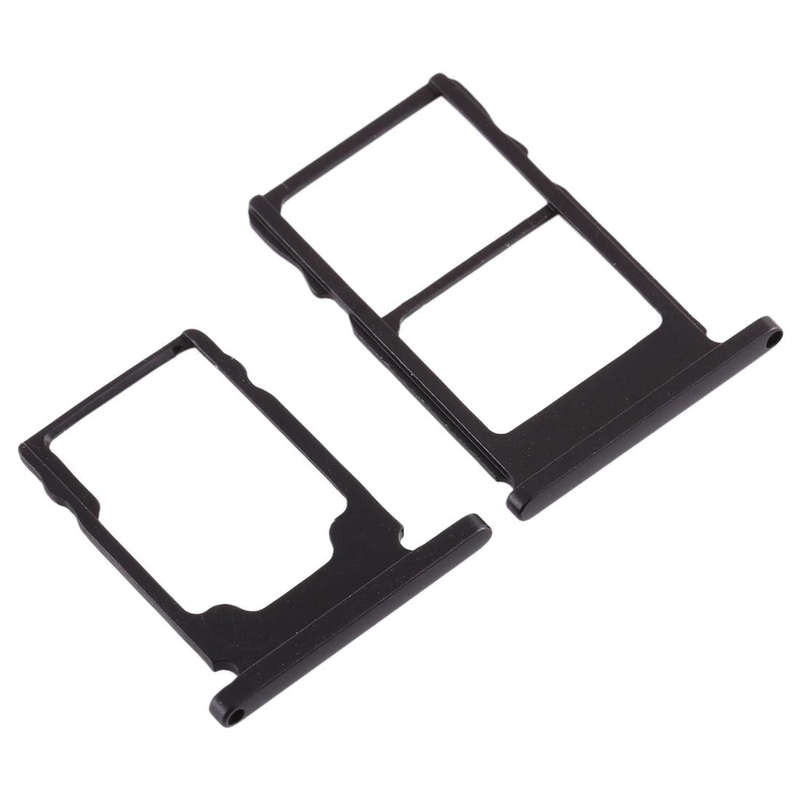 SIM Card Tray + SIM Card Tray + Micro SD Card Tray for Nokia 5.1 TA-1075 (Black)