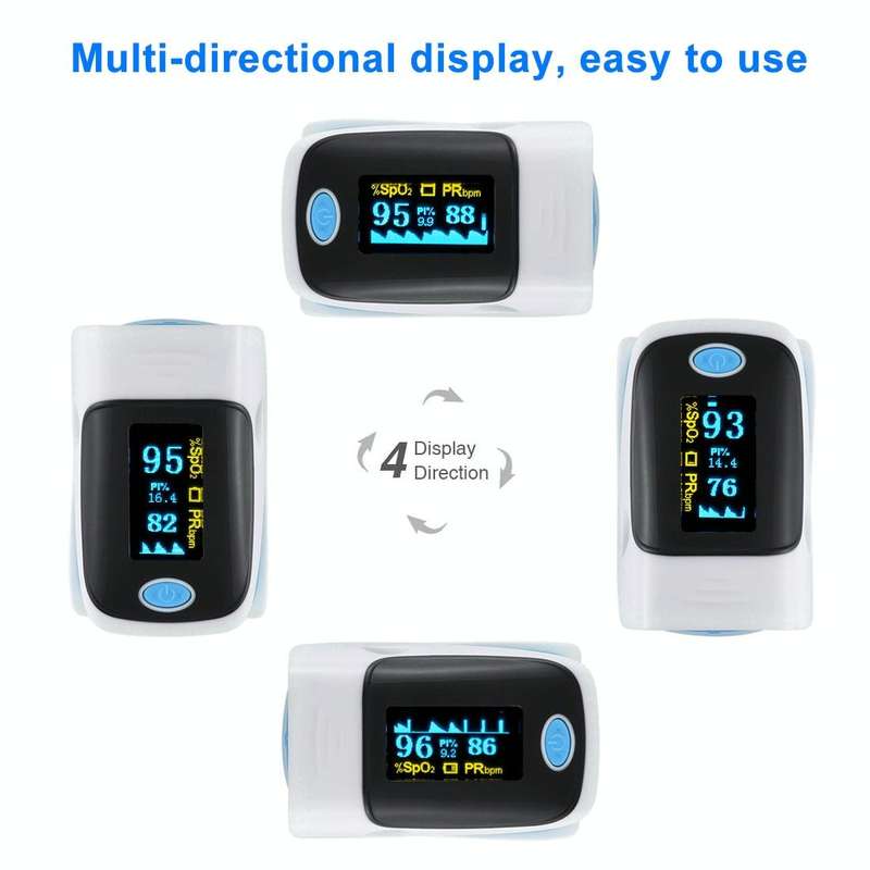 AB-80 Precision Finger Pulse Oximeter Blood Oxygen Monitor(Blue)