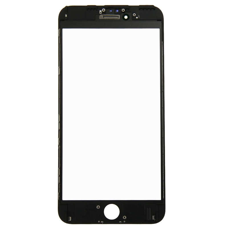 Front Screen Outer Glass Lens with Front LCD Screen Bezel Frame for iPhone 6s Plus(Black)