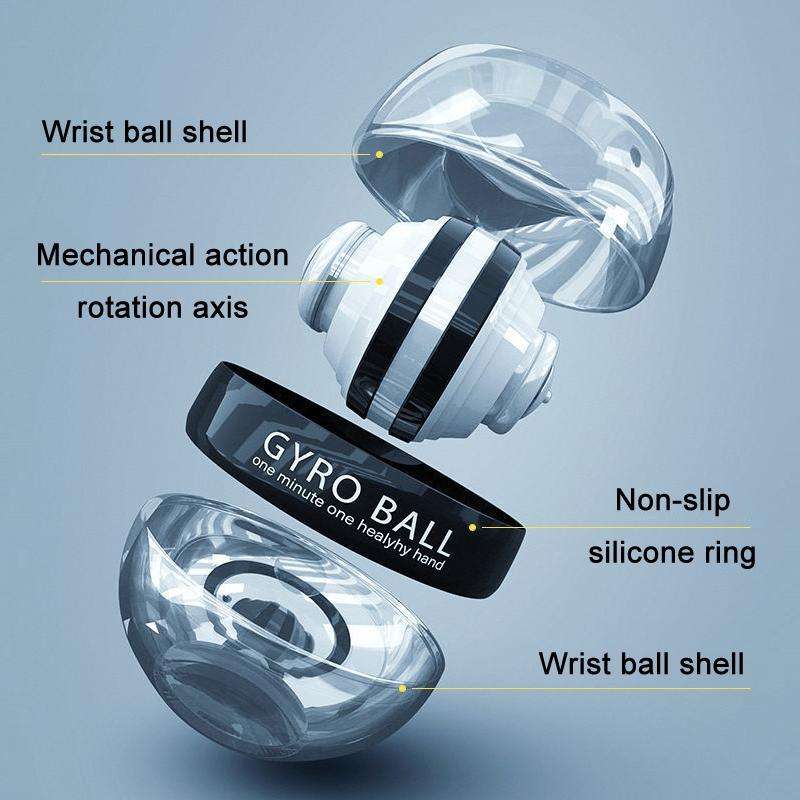 Magnetic Wrist Ball Gyro Training Decompression Fitness Device, Color: Blue With Light