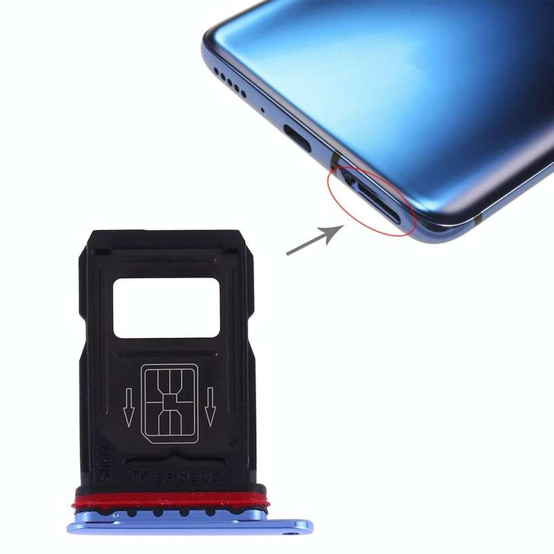 For OnePlus 7 Pro SIM Card Tray + SIM Card Tray (Blue)