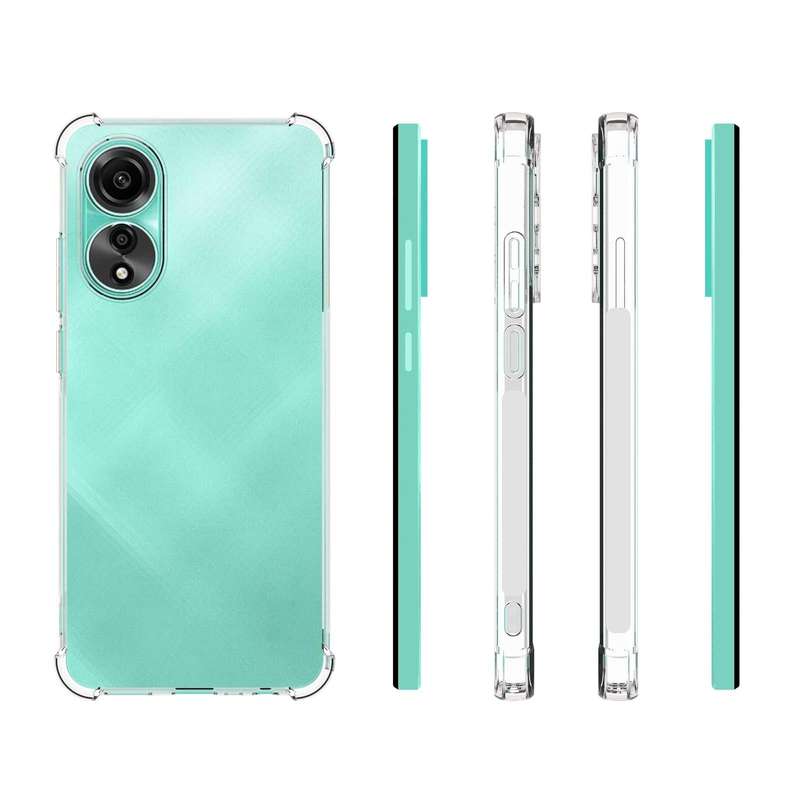 For OPPO A78 4G Shockproof Non-slip Thickening TPU Phone Case(Transparent)