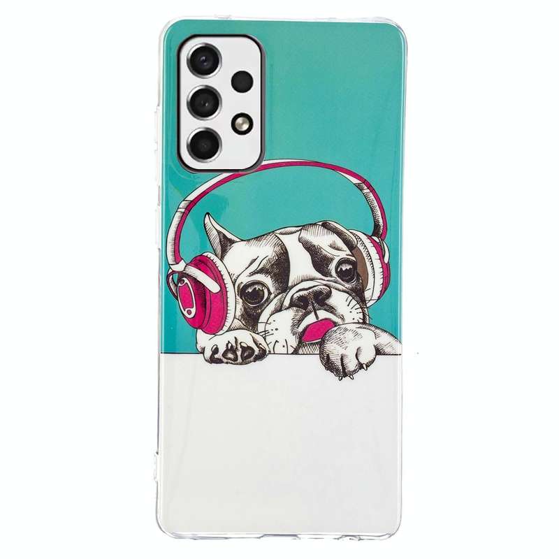 For Samsung Galaxy A13 4G Luminous TPU Protective Phone Case(Headset Dog)