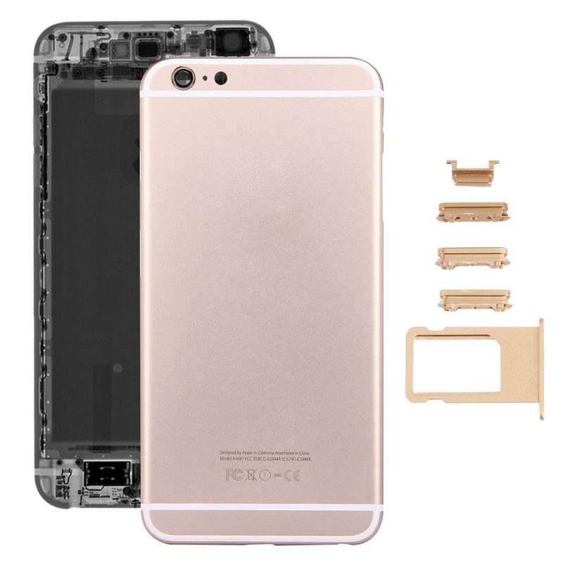 5 in 1 for iPhone 6s Plus (Back Cover + Card Tray + Volume Control Key + Power Button + Mute Swit...