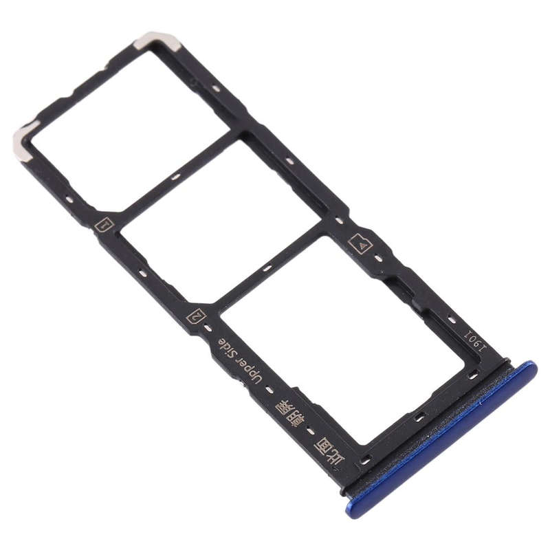 For Vivo U3x / U10 SIM Card Tray + SIM Card Tray + Micro SD Card Tray (Blue)