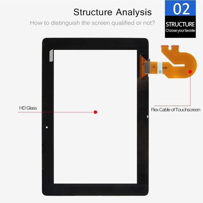 Touch Panel Digitizer for ASUS Pad MeMO FHD 10 / ME301 / ME302 / ME302C / ME302KL / K005 / 5449N ...