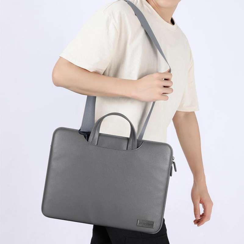Waterproof PU Laptop Bag Inner Bag with Power Pack, Size:13 / 14 inch(Black)