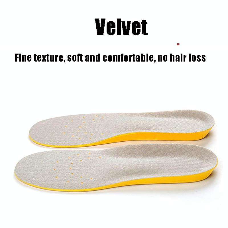 Shock Absorption Thickening Slow Rebound Soft and Comfortable Wicking Insole, Size:M(Black Backgr...