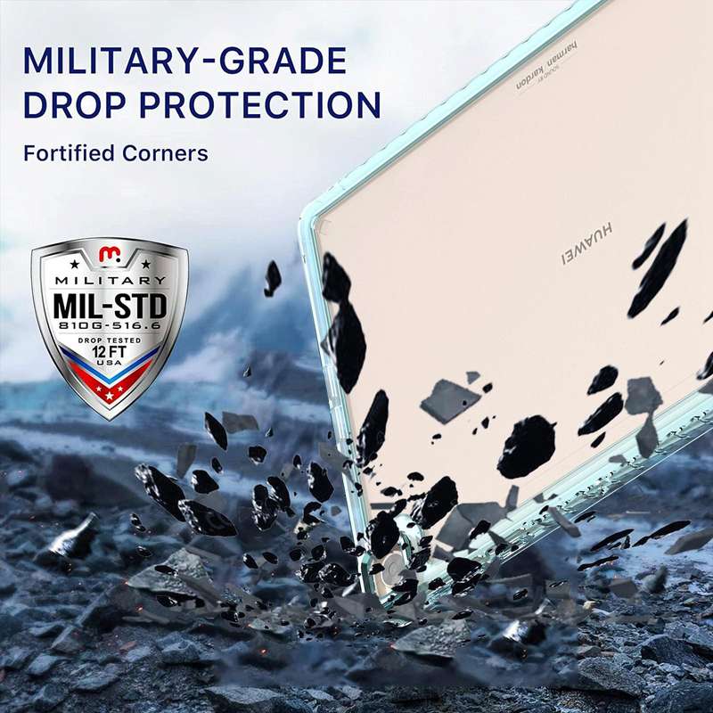 For Huawei MatePad T10 / T10S Clear Acrylic Shockproof Tablet Case(Black)