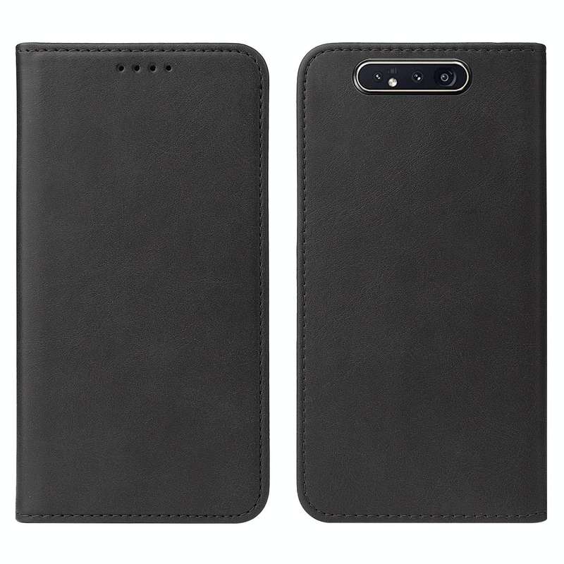 For Samsung Galaxy A90 / A80 Magnetic Closure Leather Phone Case(Black)