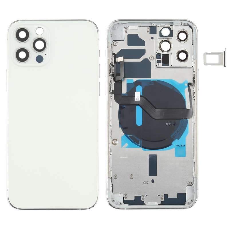 Battery Back Cover (with Side Keys & Card Tray & Power + Volume Flex Cable & Wireless Charging Mo...