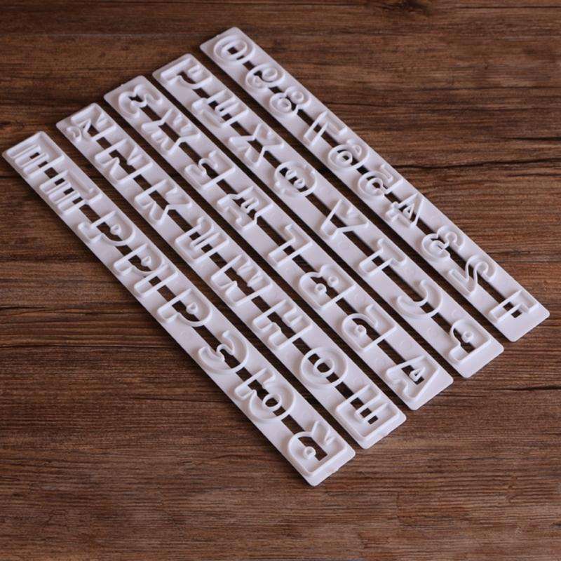 Russian Letters Fondant Molds Embosser Sugar Craft Alphabet Moulds Cake Dessert Decor DIY Bakewar...