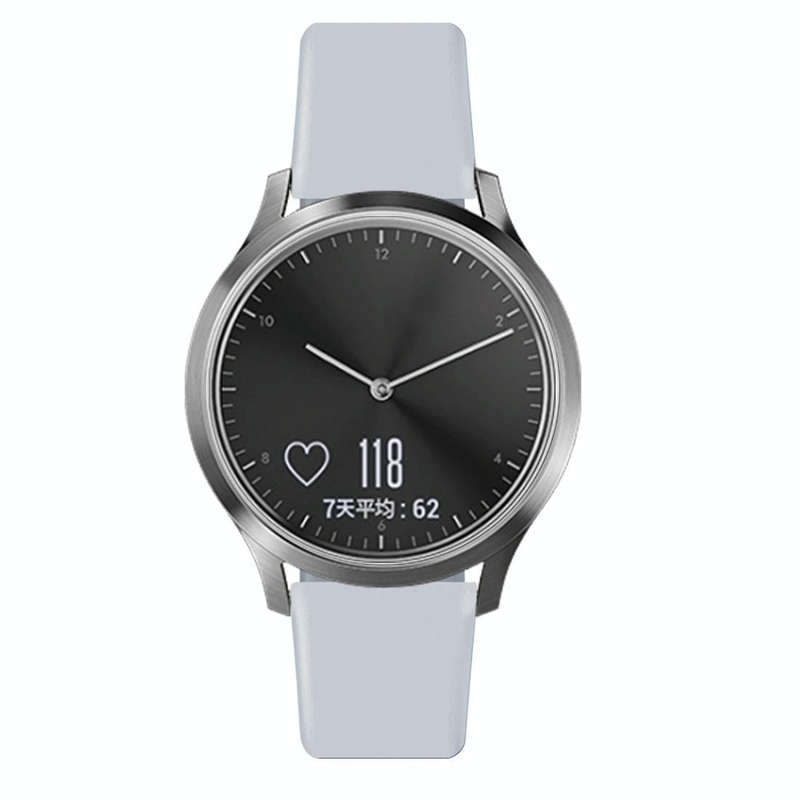 For Garmin Vivoactive 3 / Vivomove HR Solid Color Reverse Buckle Silicone Watch Band, Size: Small...