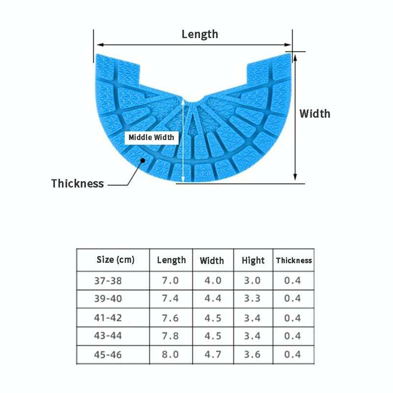 2 Pairs Thickened Rubber Sole Heel Wear-Resistant Non-Slip Patch, Size: 43-44cm(White)