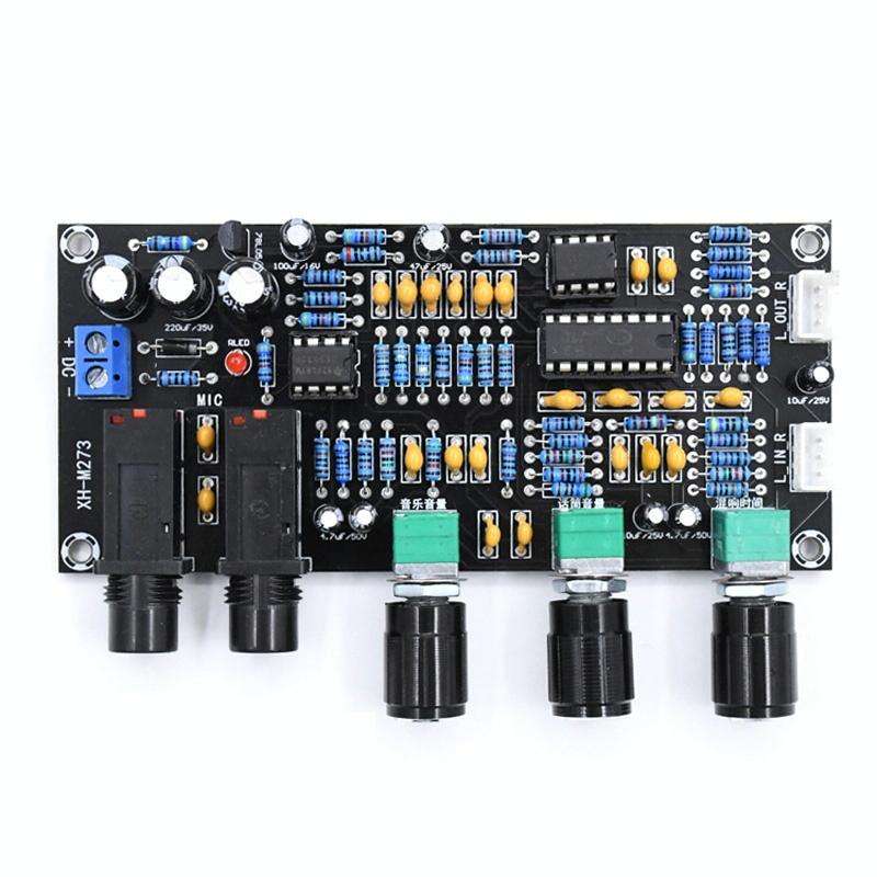 XH-M273 DC12-24V Microphone Amplifier Board K Song Singing Power Amplifier Board Reverberation Board
