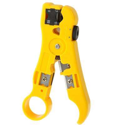 Multi-function Coaxial Cable / Network Cable / Phone Line / Flat Cable Stripper(Yellow)