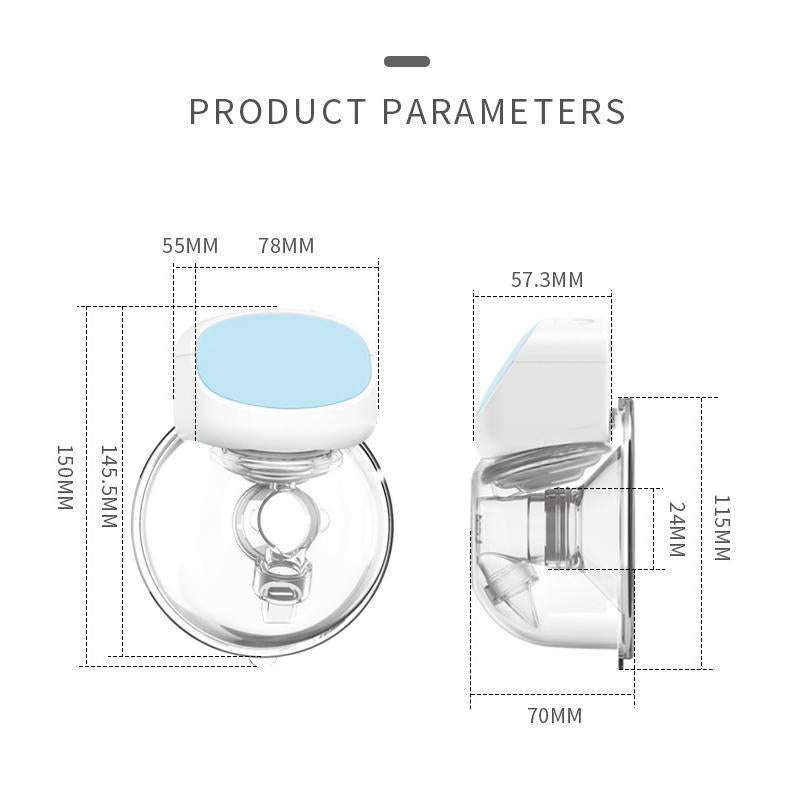 Wearable Automatic Breast Pump Massage Hands-free Invisible Wireless Large Suction Breast Pump S1...