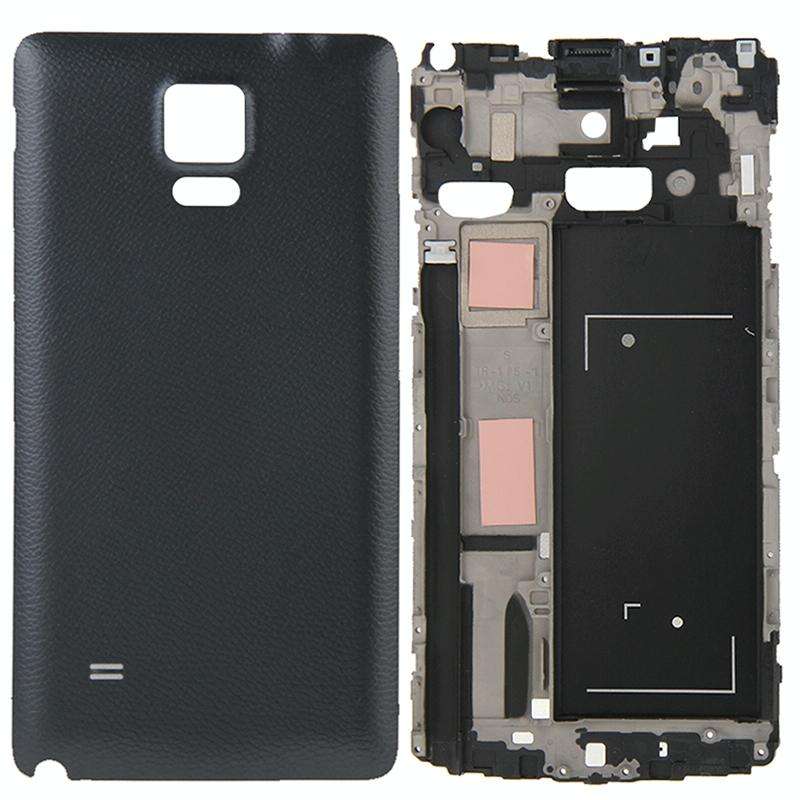 For Galaxy Note 4 / N910F Full Housing Cover (Front Housing LCD Frame Bezel Plate + Battery Back ...