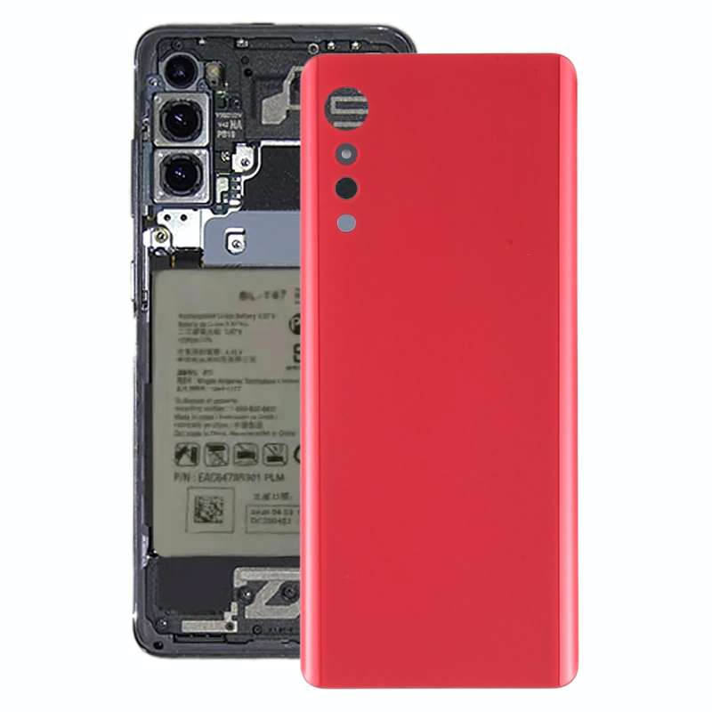 Battery Back Cover for LG Velvet LMG910EMW LM-G910EMW / Velvet 5G LM-G900N LM-G900EM(Red)