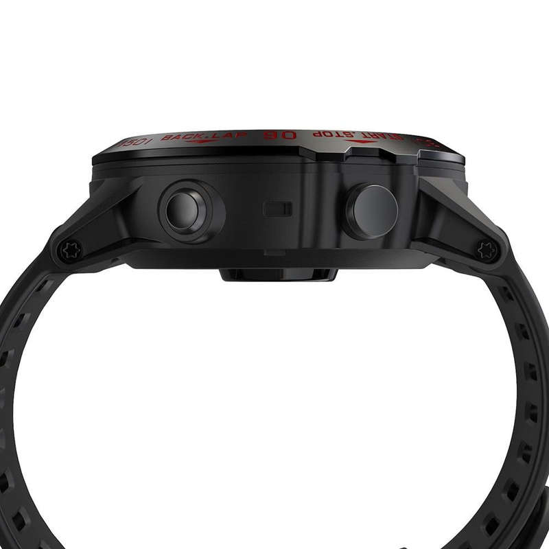 For Garmin Fenix 3/3 HR Smart Watch Steel Bezel Ring, B Version(Black Ring Red Letter)
