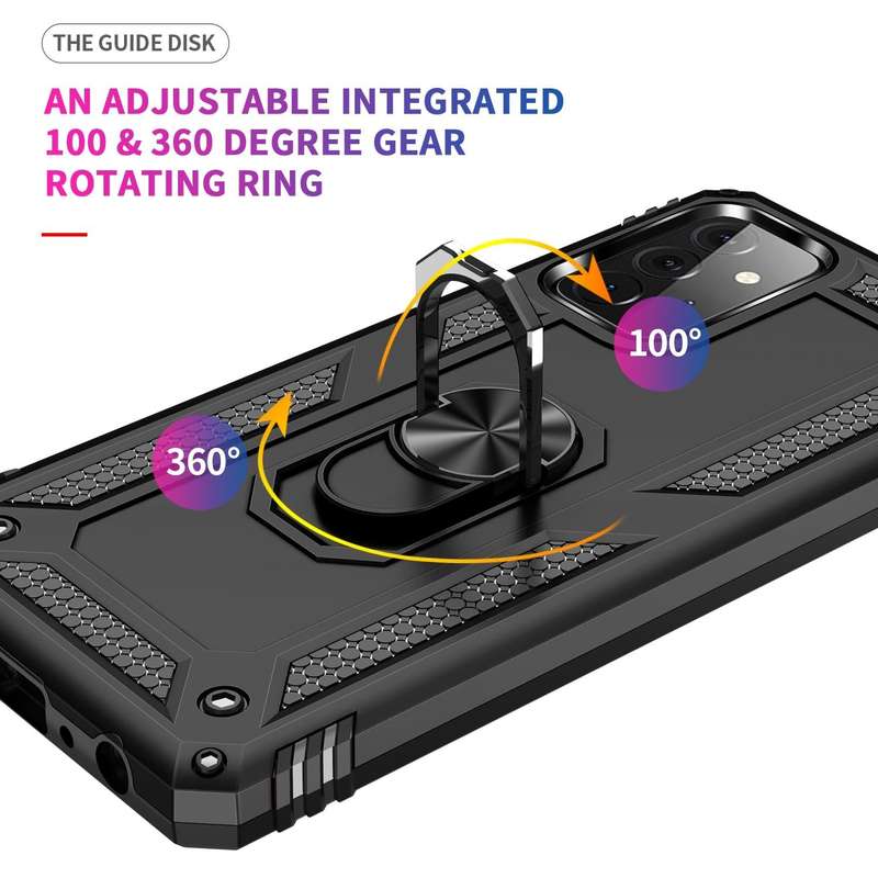 For Samsung Galaxy A72 5G / 4G Shockproof TPU + PC Protective Case with 360 Degree Rotating Holde...