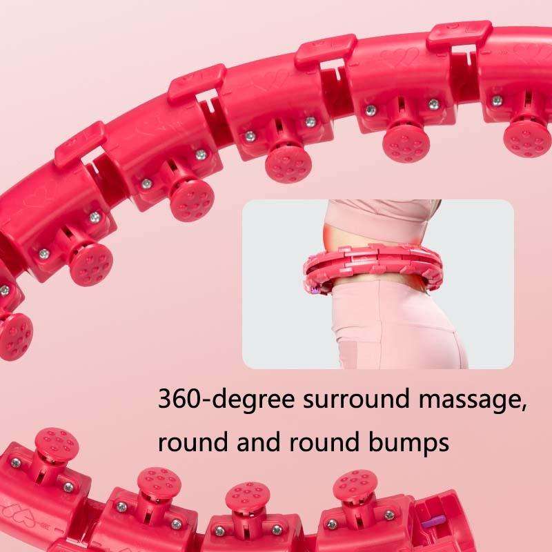 Weighted Fitness Hoop Abdomen Circle, Specification: 19 Knots (Pink)
