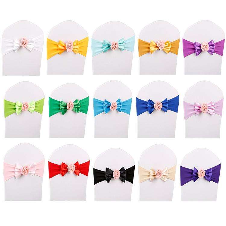 Wedding Chair Cover Sash Satin Fabric Bow Tie Ribbon Band Decoration Hotel Wedding Party Ceremony...