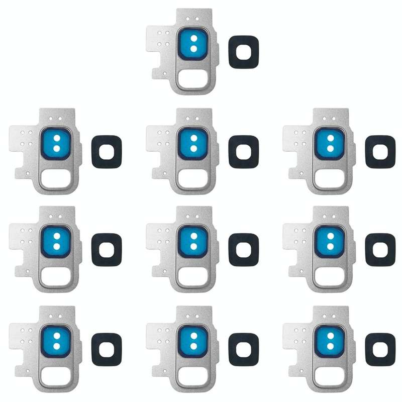 For Galaxy S9 / G9600 10pcs Camera Lens Cover (Silver)