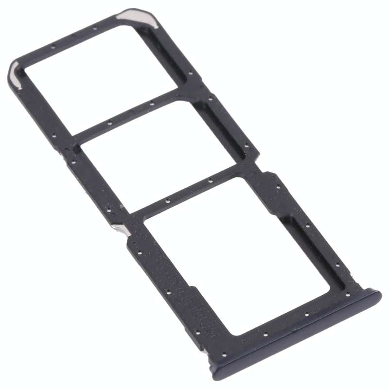 For OPPO A54 CPH2239 / A55 4G SIM Card Tray + SIM Card Tray + Micro SD Card Tray(Black)
