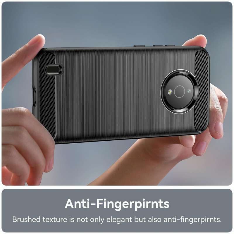 For Nokia C200 Brushed Texture Carbon Fiber TPU Phone Case(Black)