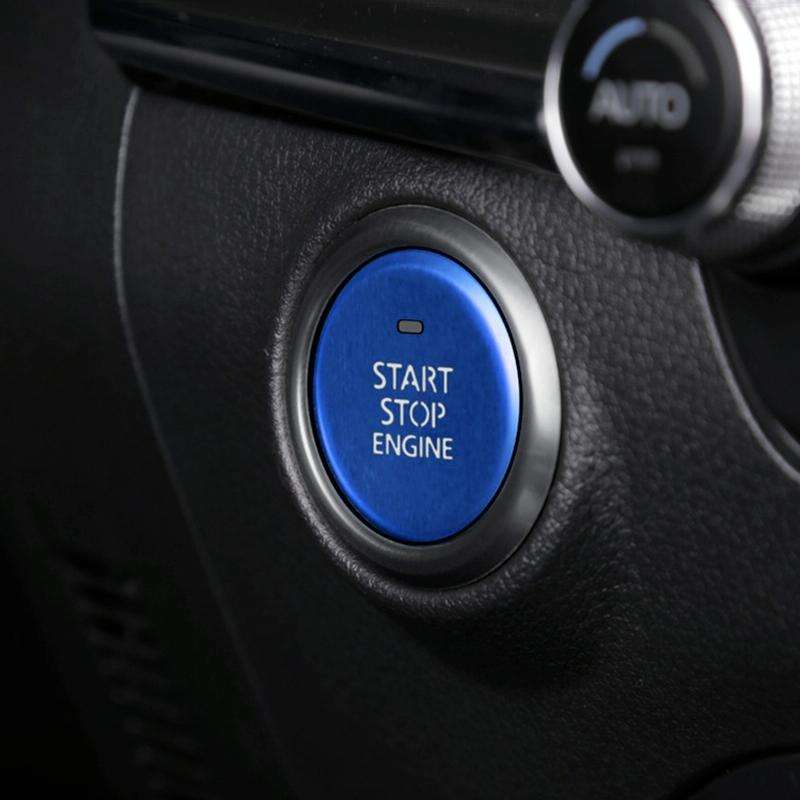 Car Engine Start Key Push Button Inner Ring Trim Sticker Decoration for Mazda Axela CX-30 2020 (B...