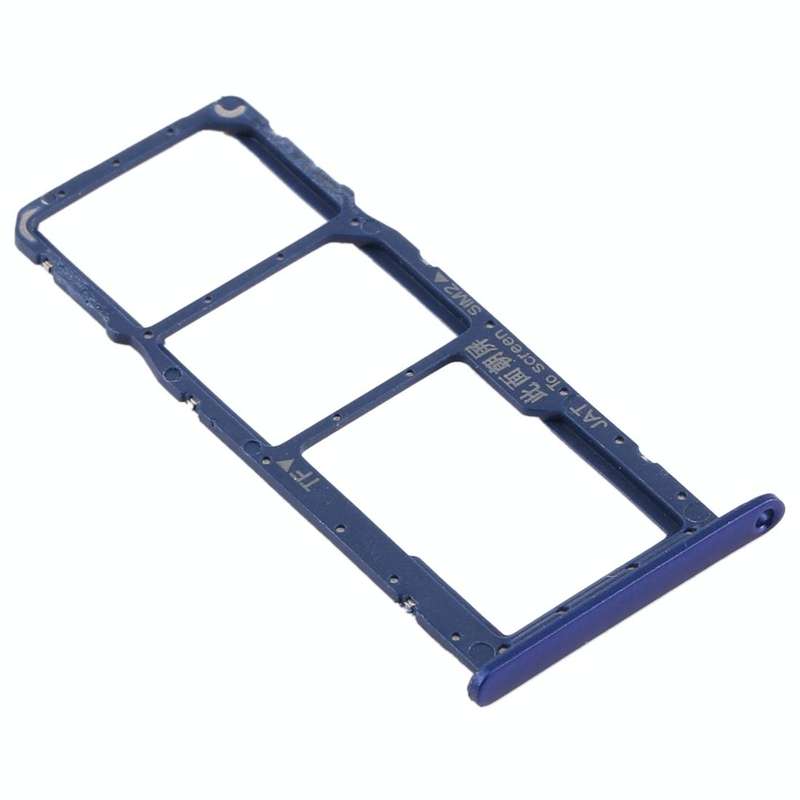 SIM Card Tray + SIM Card Tray + Micro SD Card Tray for Huawei Y6s (2019) (Blue)