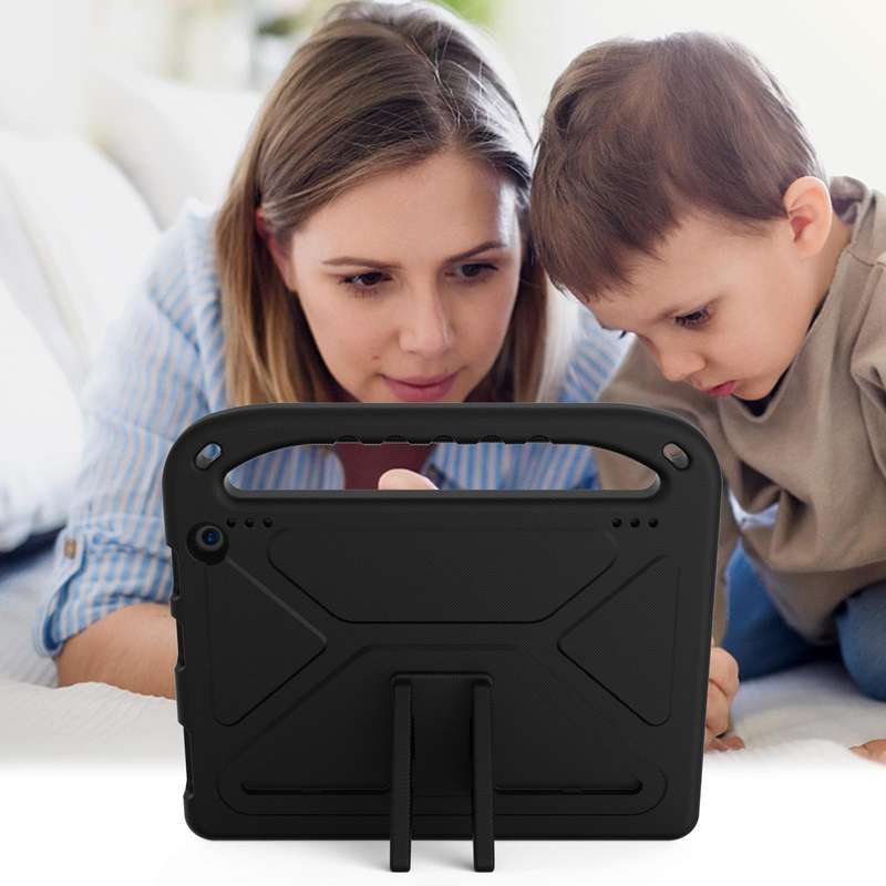 For Amazon Fire HD 10 2021 Handle Portable EVA Shockproof Anti Falling Protective Case with Trian...