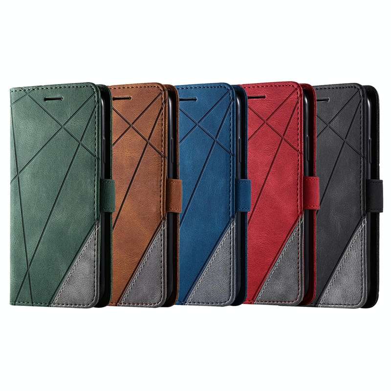 For OPPO A74 4G / F19 Skin Feel Splicing Horizontal Flip Leather Case with Holder & Card Slots & ...