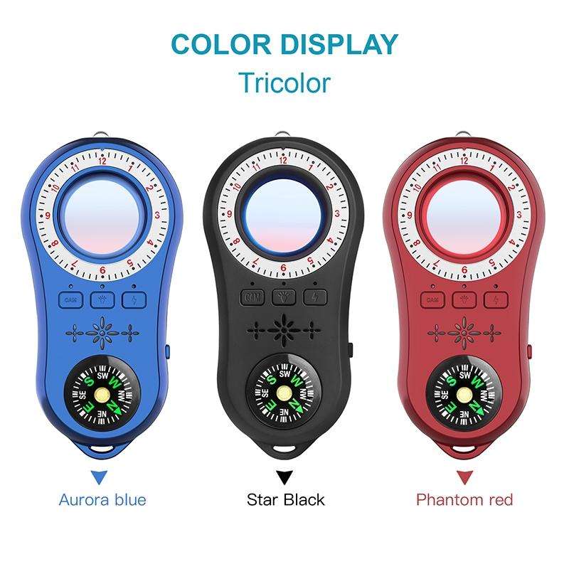 S100 Infrared Scanner Wireless Precision Alarm Detector with LED Flashlight (Black)