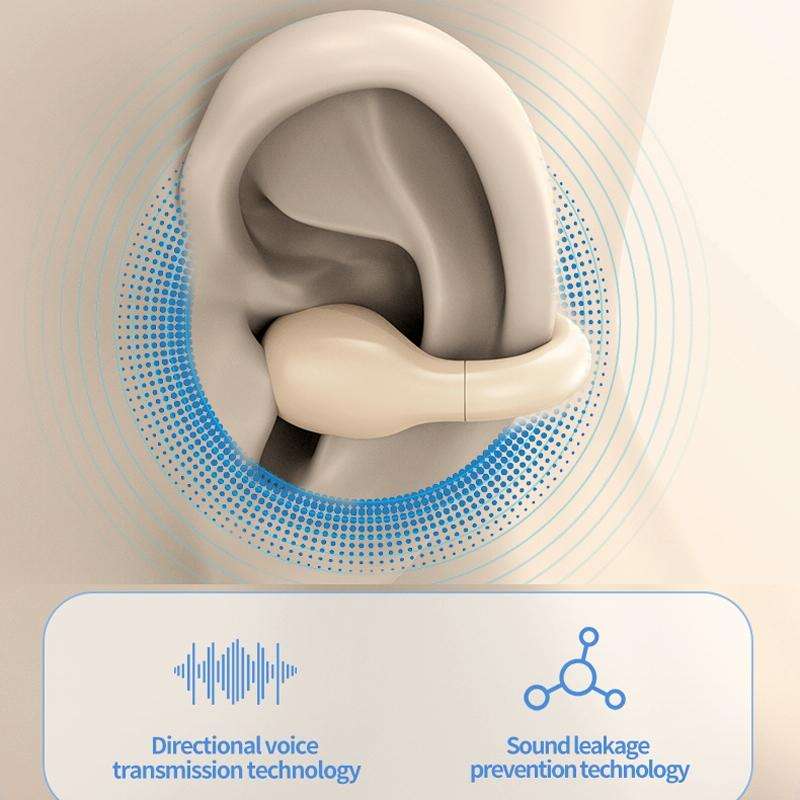 M10 IPX5 Waterproof Ear Clip Bluetooth Earphones, Style: Single Black