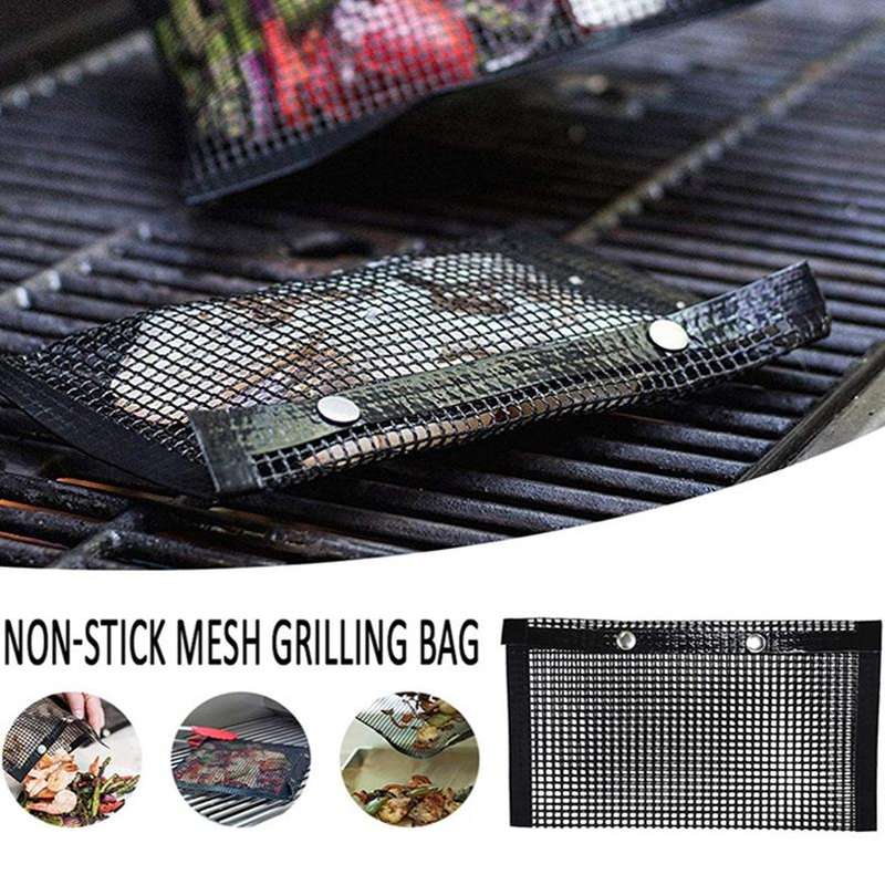Vc005 BBQ Non-Stick Mesh Grilling Bag, Size: Black (40 x 30cm)