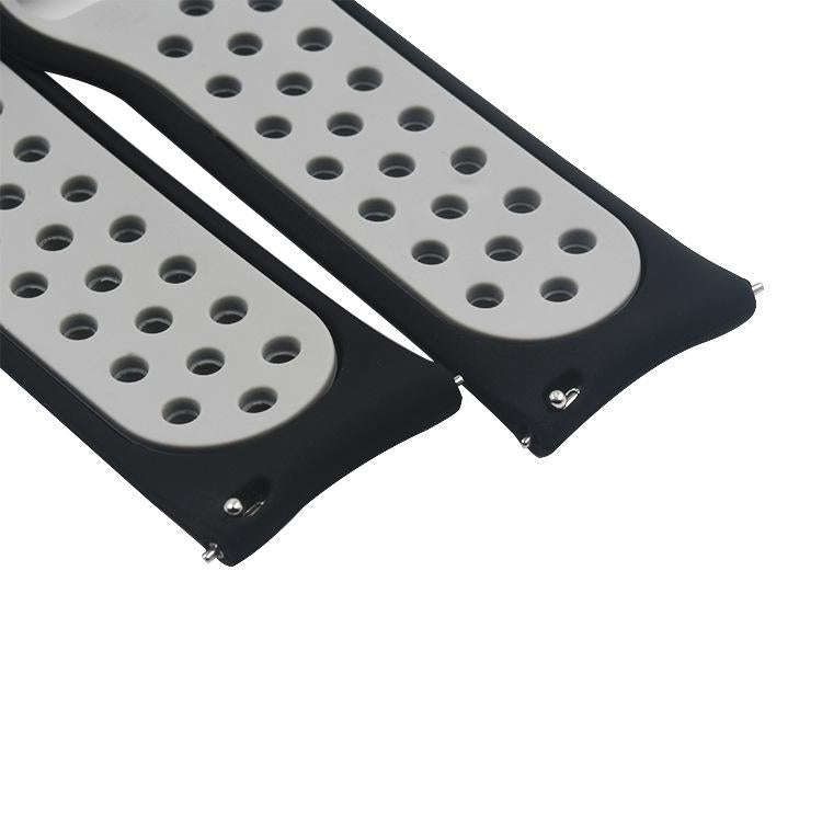For Xiaomi Haylou Solar / LS05 Silicone Reverse Buckle Strap(Black+White)