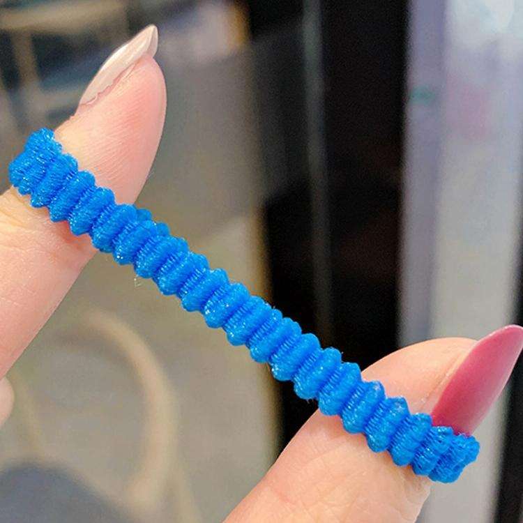 100 PCS Colorful Child Cute Rubber Hair Band(Black)