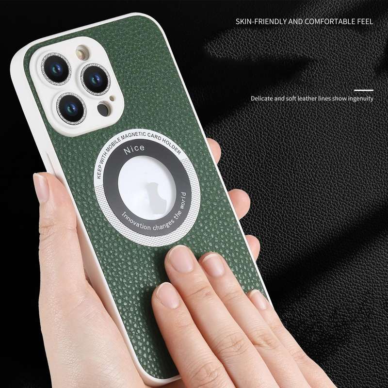 For iPhone 13 Pro Max Glitter Lens MagSafe Magnetic Phone Case(White)